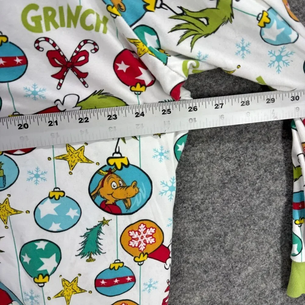 The Grinch Sleepshirt Women 2X Plus White Christmas Bauble Print Long Sleeve - Picture 5 of 7